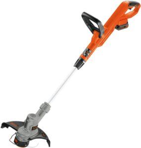 最佳电动 BLACK+DECKER 20V 12寸锂离子无绳 2 合 1 修剪器 修边机